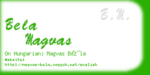 bela magvas business card